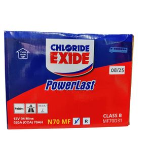 Powerlast N70 Chloride Exide Maintenance Free Car Battery with 2 years warranty 