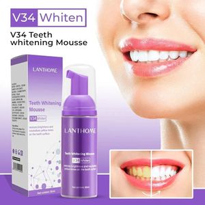 Lanthome Purple Teeth Whitening: Advanced Teeth Whitening, Stain Removal, and Boosting Power with Purple Whitening Tooth Foam (50ml)