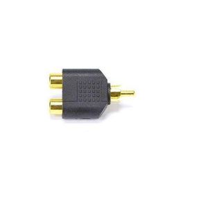 2 Female RCA To 1 Male RCA Adapter Y Splitter
