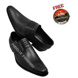 PHOELIX FASHIONS ELEGANT ETHIOPIAN LEATHER SHOES + FREE POLISH