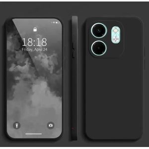 Infinix Premium Back Cover - Premium Liquid Silicone, Black