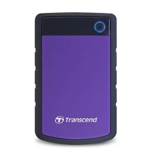 Transcend 1 TB Portable Hard Disk – StoreJet 25 Series, USB 3.0, Shock-Resistant, One-Touch Backup