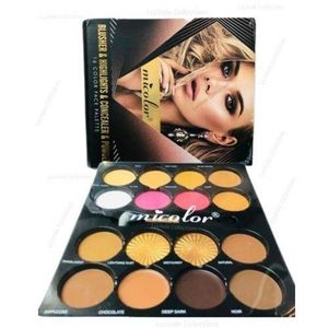 Micolor 16Color Blusher,Highlighter,Concealer,Powder