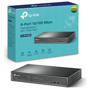 TP Link TL-SF1008P Desktop Switch - 8-Port 10/100Mbps Desktop Switch With 4-Port PoE+