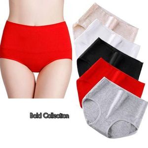 3PCs Tummy Control Cotton Seamless Highwaist Panties(Hips 36-44inch)