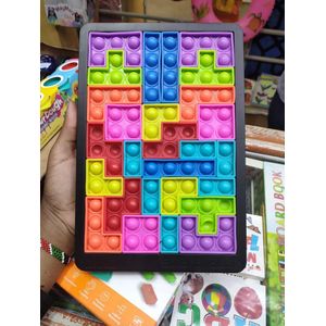 multicolor Pop It Tetris Puzzle building block toy