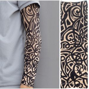 Full Sleeve Realistic Temporary Tattoo Nylon Stocking Arm Warmer