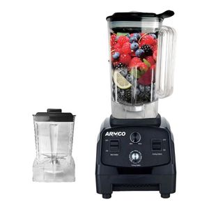 Armco ABL-ZX1350T – 2.5L, 2 in 1, COMMERCIAL Blender, 4 speed with Pulse, Unbreakable 2.5L PC Jar, and 600ml PC Mill, Safety Protection, 15 minute timer, Powerful 2000w Copper Motor, Black