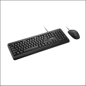 Lenovo 160 Wired Combo, Wired via USB-A, Black