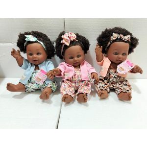 Multicolor Doll African Girl Toy For Kids Fashion with cry sounds