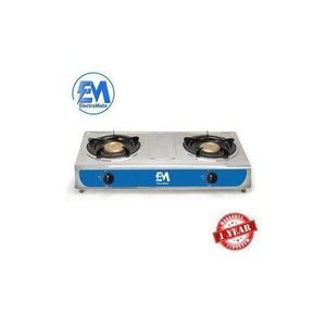 ElectroMate Stainless Steel Table Top 2 Burner Gas Cooker