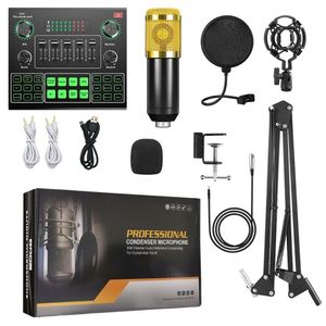 BM800 Streaming Recording Microphone With V9 Sound Card Audio Interface Bundle
