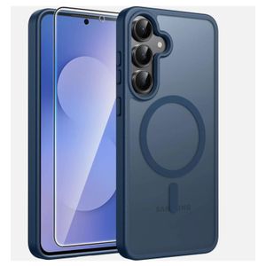 Samsung Galaxy S25 Fe Translucent Magsafe Cover With Electroplated Edges , Unique And Stylish Military Shockproof Phone Case Protective Cover