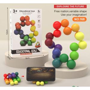 Hdx 3D Rainbow Puzzle Ball Game Fidget Educational Sensory Toy Calming Stress Relief