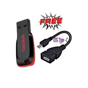 Sandisk 64GB USB Flash Disk + Free Otg Cable Type C