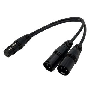 Bn 1 Female to 2 Male XLR Y Splitter Micrphone Cable 5ft (1.5M), 3pin XLR FeMale to Dual XLR male Mic Audio Cables