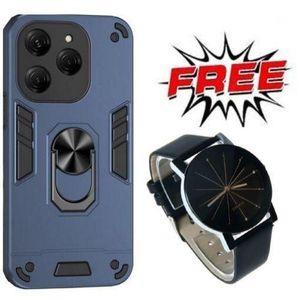 Phone Case For TECNO SPARK 20 Smartphone Armor Hard Cover Full Protection Shockproof Cover Case. + Free Men/Ladies Watch