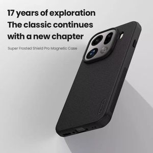 Case Nillkin Super Frosted Shield Pro Magnetic MagSafe Matte cover for Oppo Find X9 Pro-BLACK