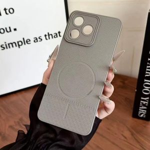 Tecno Spark 40 soft silicone black cover/Case with MagSafe _Grey