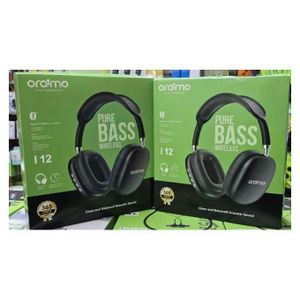 Oraimo I12 Pure Bass Wireless Bluetooth Headphones, Over-Ear Headset, Super Bass, Foldable i12 112, with Mic & AUX/TF Card Support