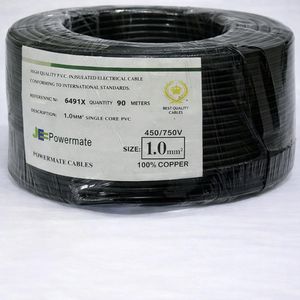 1.0mm PVC Insulated Electrical Cable Black