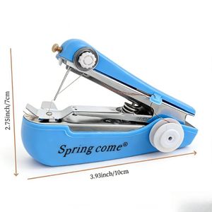 Mini Portable Handheld Sewing Machine Manual No Electricity Easy Home Sewing Kit with Threading Tool