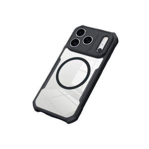 Xunod Airbag Magnetic Shockproof Bumper Shell Back Transparent Acrylic + TPU Buffer Magsafe Compatible Case Cover for iPhone 17 Promax