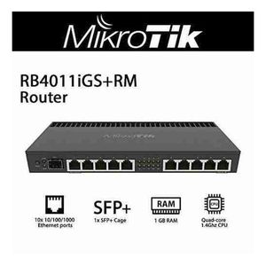 MikroTik RB4011 Ethernet 10-Port Gigabit Router RB4011iGS+RM