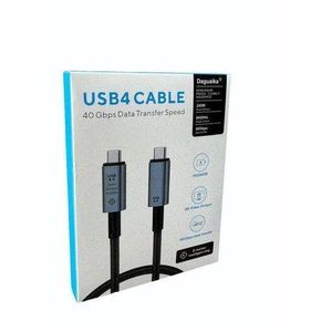 USB4 40Gbps 240W Cable (2 Meters) – Thunderbolt 4 & 3 Compatible – 8K Ultra HD Video – Ultra Fast Charging & Type-C Data Transfer