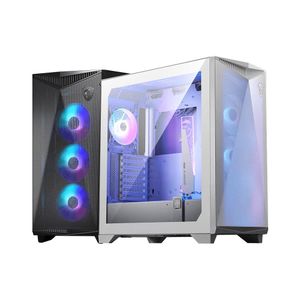 Msi MPG Gungnir 300R Airflow Gaming Case – Mid-Tower, E-ATX/ATX/mATX/Mini-ITX Support, Tempered Glass, 4× ARGB Fans, 360mm Radiator Support, USB-C, High-Airflow Design, Black