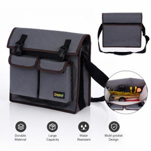 Large capacity crossbody electrician tool bag, waterproof Oxford cloth multi-pocket shoulder tool bag