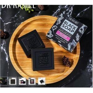 Dr.Rashel Collagen Charcoal Black Soap Deep Cleansing Facial Soap Tighten Pores, Acne & Oil Control - 100g