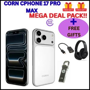 Corn Cphone 17 Pro Max Android 14 smartphone 64GB Rom +5(2+3GB) Ram 6.6 inches + free gifts(OTG CABLE+HEADPHONES+FLASH DISK)