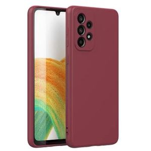 Soft Flexible Silicone Case for Samsung Galaxy A32, Shockproof Anti-Scratch Slim TPU Protective Back Cover (Maroon)