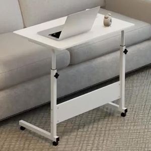 Top Quality High Durability 60 x 40 cm Height Adjustable Rolling Work Desk for Bed Sofa Use Laptop Table Computer Desk Desktop with Moveable Wheels
