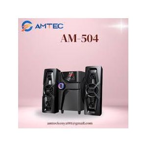 Amtec AM-504 2.1-channel X-Bass MultiMedia Speaker System, 8,000W (PMPO) ,AC/DC Input, with Bluetooth, USB, SD card, AUX, and FM tuner support, with Remote control