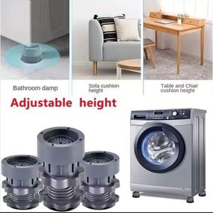 4 Pieces Set Heavy Duty Anti Vibration Pads For Washing Machine / Table / Sofa / Bed