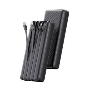 Oraimo  Traveler Link 20 20000mAh 12W Power Bank With Built-in Cables_ Black 