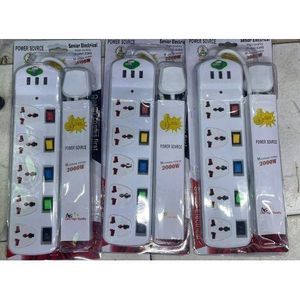 5 way extension with 3 USB charging ports and it's 3 meters long with a maximum power of 2000W