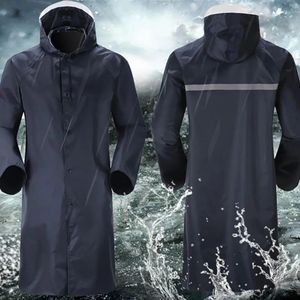 Heavy Duty Adult Waterproof Raincoat with Hood – Unisex Long Rain Jacket
