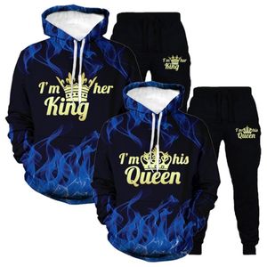 King and store queen hoodies blue