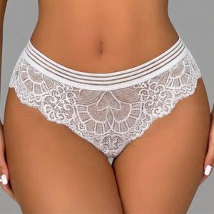 6 Piece Women Sexy Lace Panties Underwear Stretch Full Coverage Control High Waist Cheeky Top Panties - Multicolour