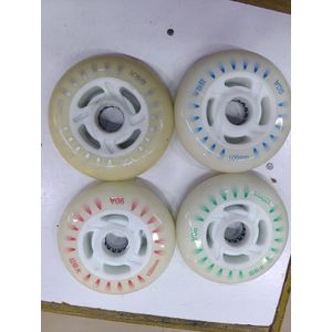 100mm rubber wheels 90A hardness with free bearing