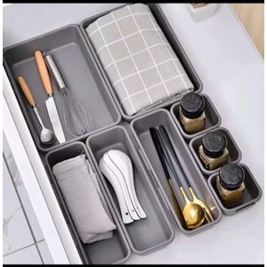 8pcs set Adjustable plastic drawer organiser