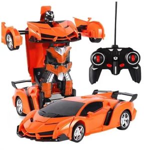 High-Speed Remote Controlled Racing Car - Rechargeable 4-Way RC Sports Car with LED Headlights - Available in Red & Orange