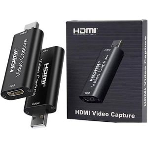 Universal Fit HDMI to USB Video Capture Card - Black, 3840x2160@30Hz, Plug-and-Play