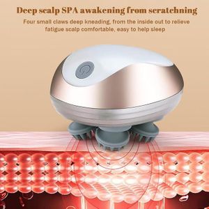 Electric Scalp Massager, Head Massage Scalp with 4 Removable Massage Claws, Rechargeable,Promotes Hair Growth, Relieves Stress, Waterproof, Portable Handheld Head Massager