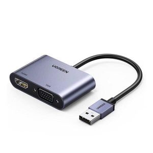 Ugreen  USB 3.0 to HDMI + VGA Converter – CM449 – UG-20518