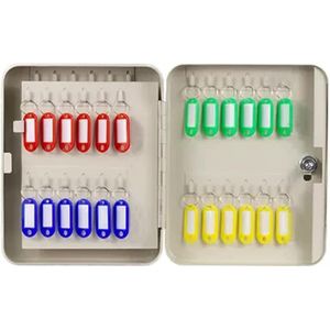 Key Box Wall Mount Large Capacity 36-keys Optional Key Cabinet, Company Management Storage Solid Steel Key Security Box, Key Lock  for School, Office, Hotel, Bank