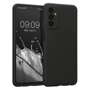 Soft Silicone Back Cover for Samsung Galaxy A13 5G - Black, anti-fingerprint, anti-scratch, durable silicone case